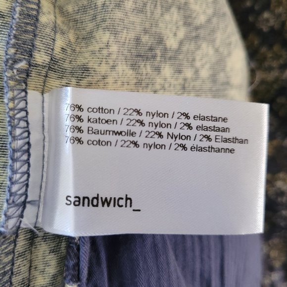 Sandwich Steel Blue and Cream Abstract Print Jacket EU 36/US 6 - Picture 13 of 16